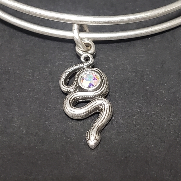 NWT Alex & Ani Rafaelian Silver Snake & Swarovski Crystal 2017 - Picture 7 of 13